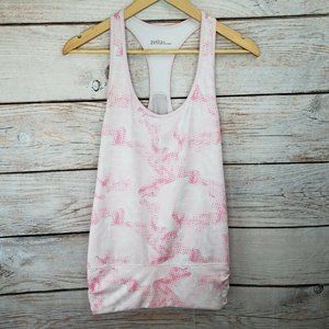 Zella Ruched Racerback Active Tank Top Pink
